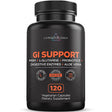 Livingood Daily GI Support - Leaky Gut Repair Supplements - 1000Mg L Glutamine with MSM, Probiotics, Digestive Enzymes, Ox Bile, and Slippery Elm - Gut Health Supplements for Women & Men, 120 Capsules