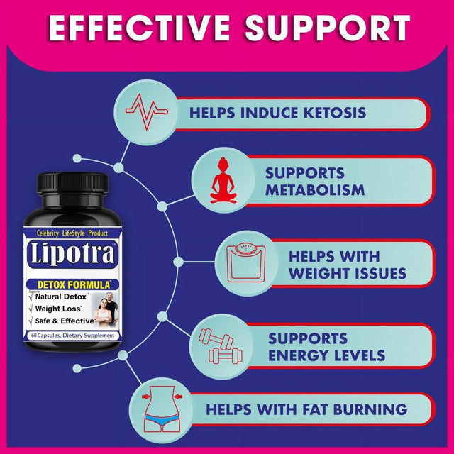 Lipotra Weight Loss Supplement,Energy Booster - 60 Capsule