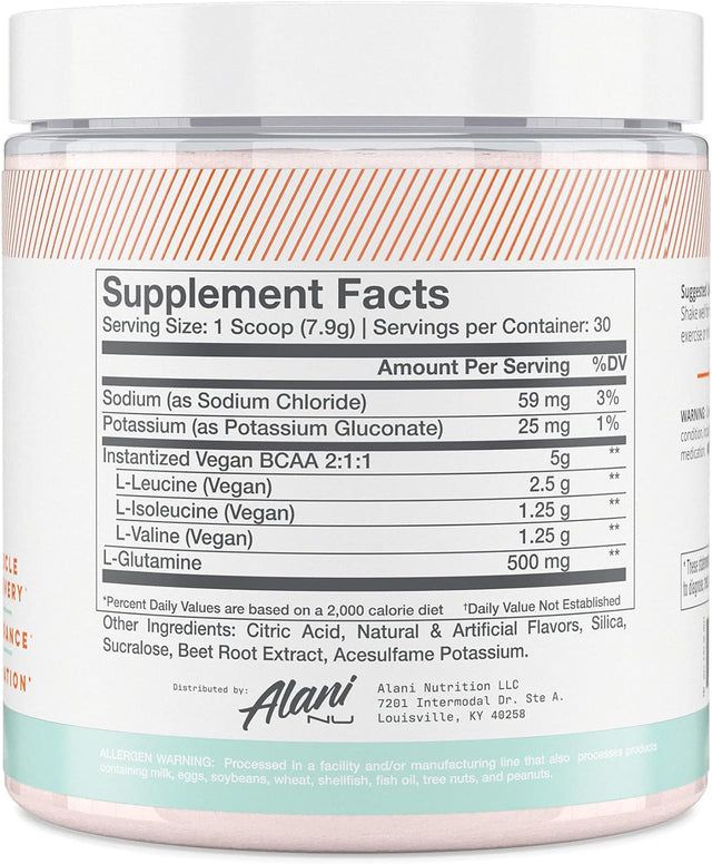 Alani Nu BCAA SOUR GUMMIES | Branch Chain Essential Amino Acids | 2:1:1 Formula | Supplement Powder | Muscle Recovery Vitamins for Post-Workout | 30 Servings