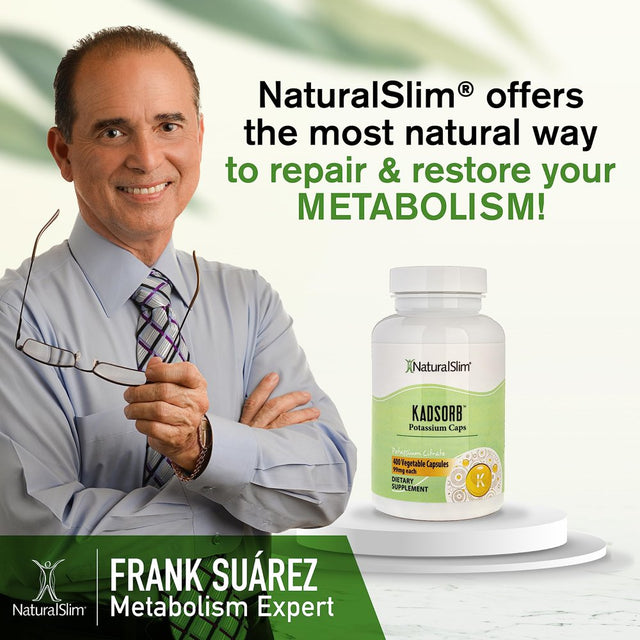 Naturalslim Kadsorb® Potassium Citrate Capsules - Supports Electrolyte Balance & Normal Ph 400 Ct