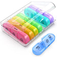 AUVON Weekly Pill Organizer 3-Times-A-Day, Pill Planner, Portable 7 Day Pill Box Case with Large Separate Compartments