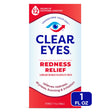 Clear Eyes Redness Eye Relief Lubricant Eye Drops, 1.0 Fl Oz