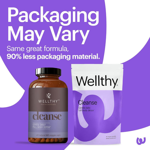 Wellthy Gentle Detox Cleanse for Bloating Relief, Gut Support & Water Loss (30 Day)