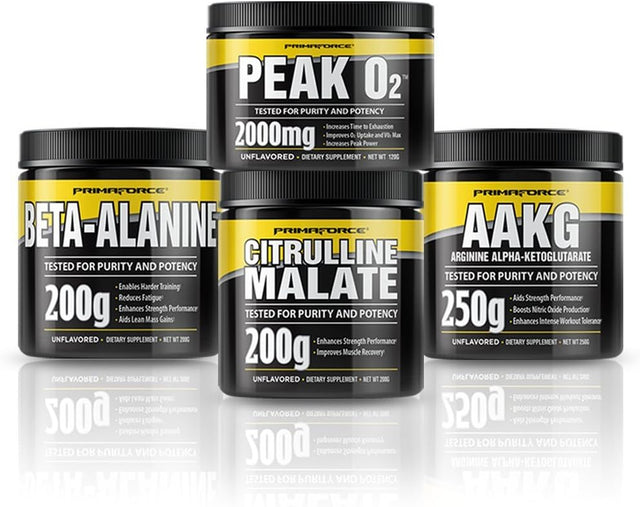 Primaforce Pre-Workout Supplement Bundle – with Peako2 – Enhances Strength Performance/Reduces Fatigue/Improves Muscle Recovery