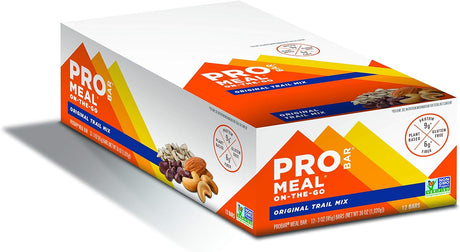 PROBAR - Meal Bar, Original Trail Mix, Non-Gmo, Gluten-Free, Healthy, Plant-Based Whole Food Ingredients, Natural Energy (6 Count)