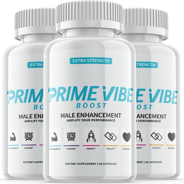 (3 Pack) Prime Vibe Boost - Dietary Supplement - 180 Capsules