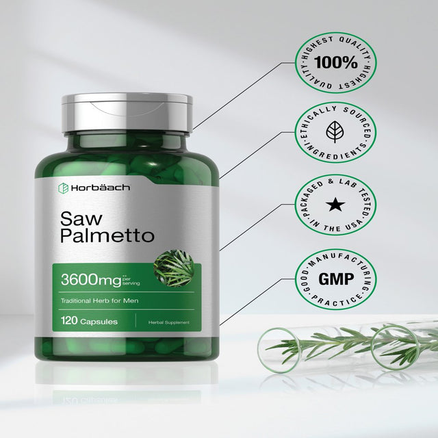 Saw Palmetto Extract | 3600Mg | 120 Capsules | by Horbaach