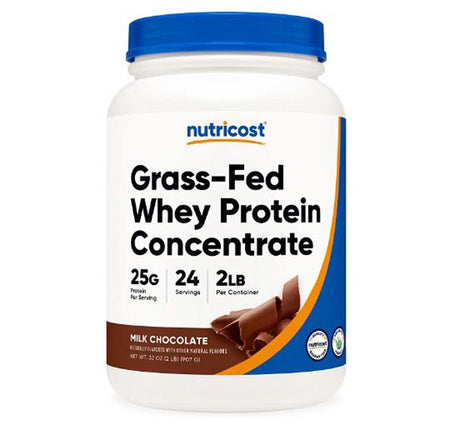 Nutricost Grass-Fed Whey Protein Concentrate Milk Chocolate -- 2 Lbs