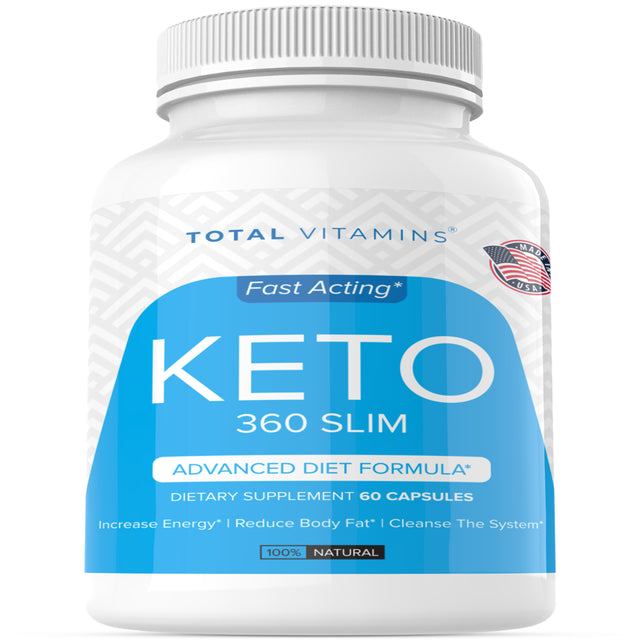 Keto 360 Slim Diet Pills Weight Loss Fat Burner Fast Pure Keto Boost Burn - 60 Capsules