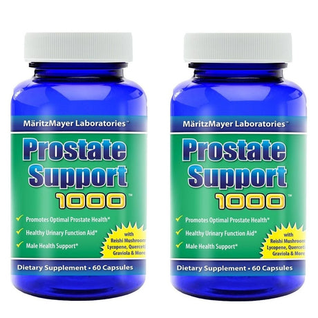 Super Prostate Support 1000 Helps Maintain Urinary Health and Prostate Function Includes Saw Palmetto and over 30 More All Natural Herbs 2 Bottles