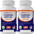 2 Pack - Vitamatic Pumpkin Seed Oil 2000Mg Softgel Capsules per Serving - 180 Softgels - (1000 Mg per Softgels) (Total 360 Softgels)