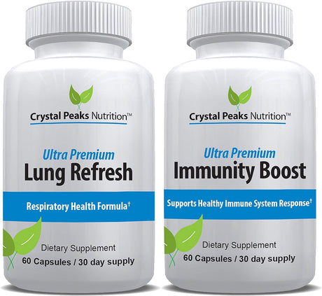 Lung Health and Immunity System Support Supplements | Improve Breathing and Strengthen Your Immune Defense | 30-Day Supply of Each