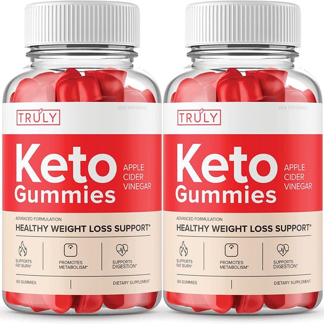 (2 Pack) Truly Keto Gummies, Truly Keto ACV Gummies, Truly Gummies (120 Gummies)