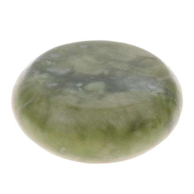 2 Pieces Natural Jade Massage for Body Relaxing Spa Massage (1.2 X 1.57 Inches)