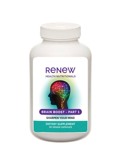 Brain Boost - Sharpen Your Mind Naturally by Renew Health - Cellular Support Kit 30 Servings