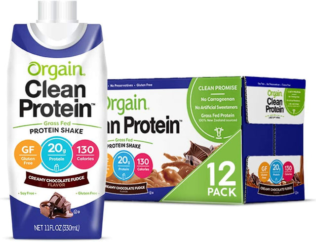 Orgain Protein Shake, Creamy Chocolate Fudge, 11 Fl Oz (Pack of 12)