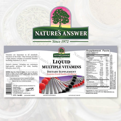 Nature'S Answer Liquid Multiple Vitamins, 16 Fl Oz (480 Ml)