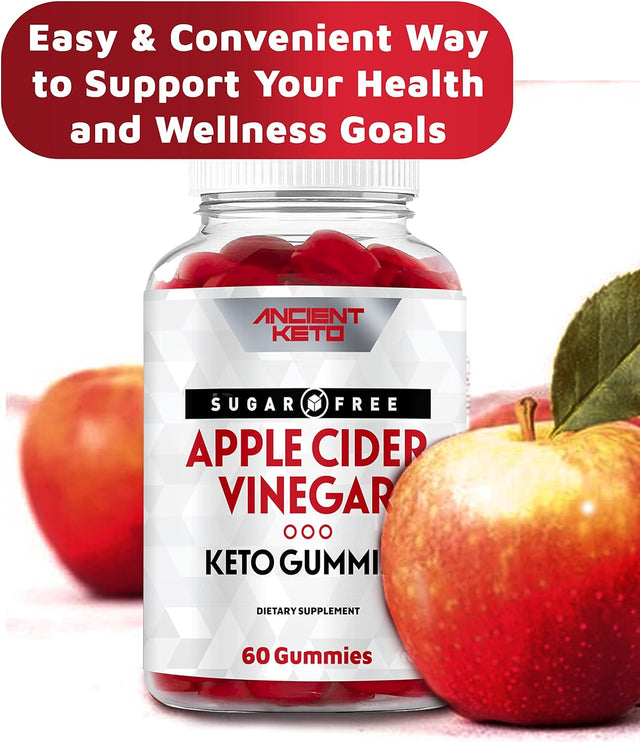 Sugar Free Keto ACV Gummies, Apple Cider Vinegar Gummy with the Mother, Sugarless, Cleanse & Detox, Healthy Weight, Immune Support, Gut Health, Vegan