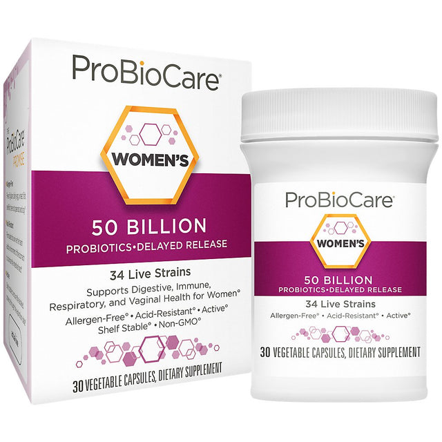 Probiotic for Women - 50 Billion Cfus - Supports Digestive & Vaginal Health (30 Vegetable Capsules)