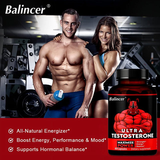 Balincer Men'S Testosterone Booster - Increase Energy, Endurance, Reduce Fatigue, Dietary Supplement Capsules