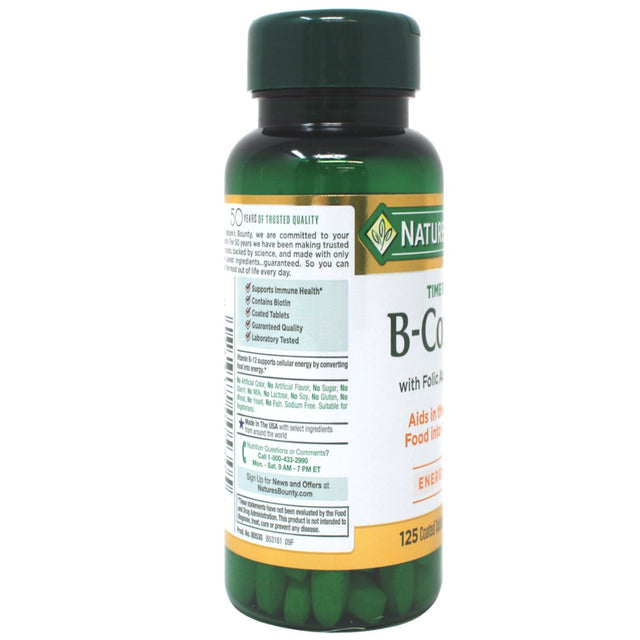 Nature'S Bounty B-Complex Time Released W/ Folic Acid & Vitamin C, 125Ct