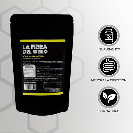 FIBRA DEL WERO | Cactus Fiber with Pink Grapefruit | 100% Natural Supplement | Package “Three Months”