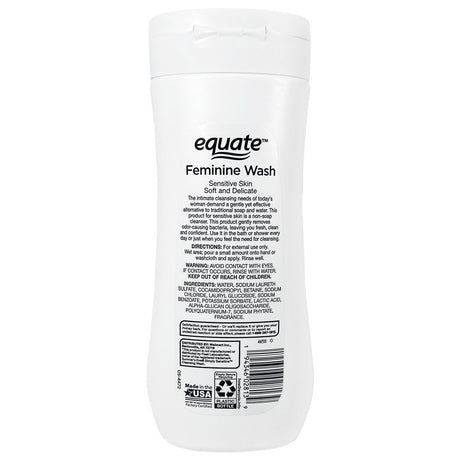 Equate Beauty Sensitive Skin Feminine Wash, Soft and Delicate, 15 Oz