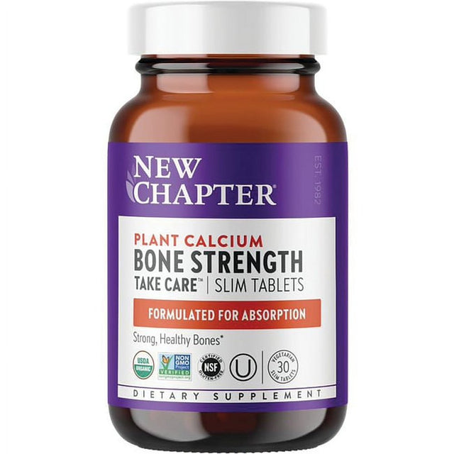 New Chapter Bone Strength Calcium Supplement Slim Tabs, 30 Ct