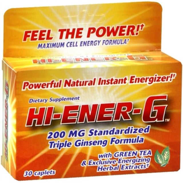 Hi-Ener-G Triple Ginseng Formula Caplets 30 Ea (Pack of 3)