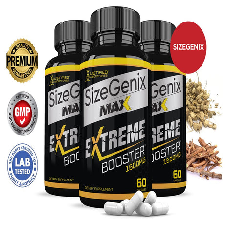 (3 Pack) Sizegenix Max Men’S Health Supplement 1600Mg 180 Capsules