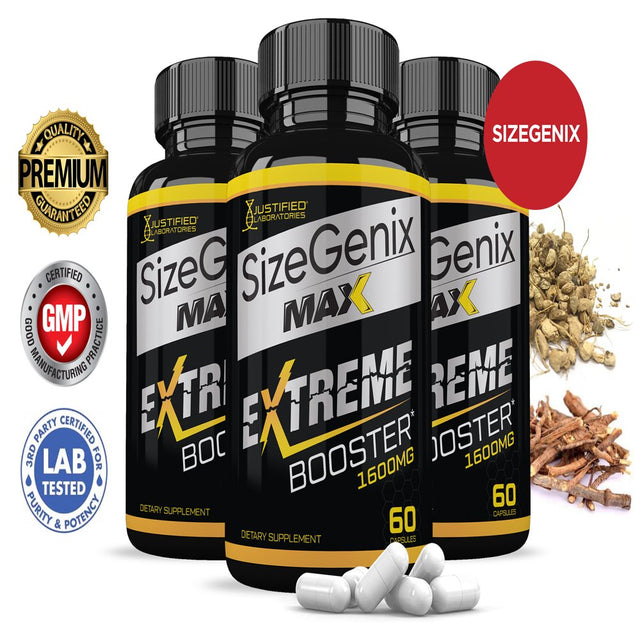 (3 Pack) Sizegenix Max Men’S Health Supplement 1600Mg 180 Capsules