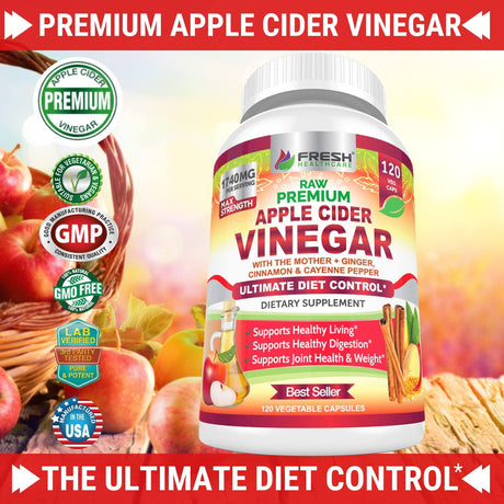 FRESH HEALTHCARE Apple Cider Vinegar and Natural Vitamin C - Bundle