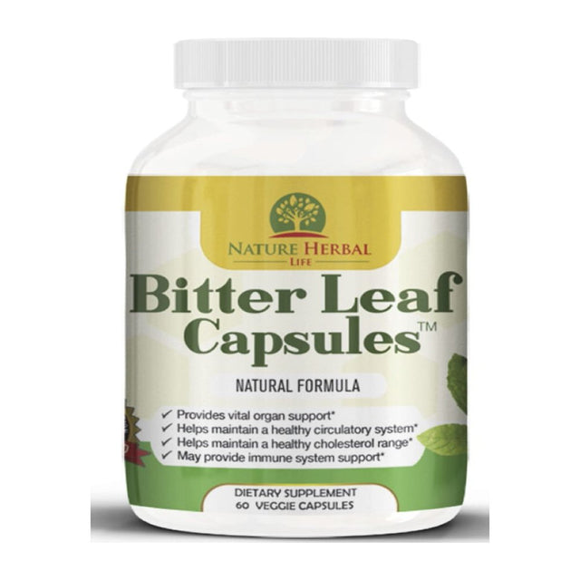 Bitter Leaf Capsule Antioxidant. Immune Booster. Vitamin C. Blood Sugar & Heart Health Support Supplement.