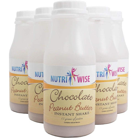 Nutriwise - High Protein Diet Shake | Chocolate Peanut Butter | Low Calorie, Low Fat, Low Carb (6-Pack Bottles)