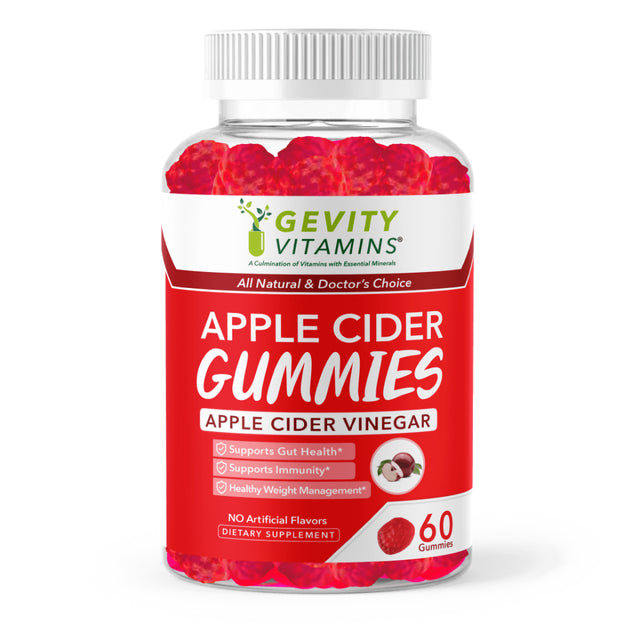 Gevity Vitamins Apple Cider Vinegar Gummies, 60 Gummies, Dietary Supplements