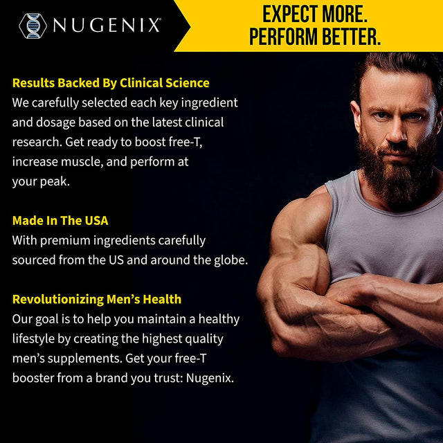 Nugenix Total-T Ultimate - Advanced Free and Total Testosterone Booster for Men - 120 Tablets