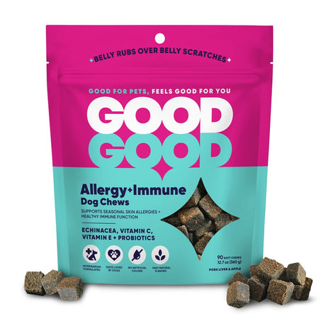 Goodgood Dog Supplement to Support Healthy Dogs, Allergy + Immune, 90 Natural Flavor Chews