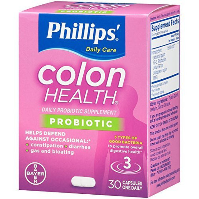 Phillips' Colon Health Probiotic One Daily Capsules, 30 Ct