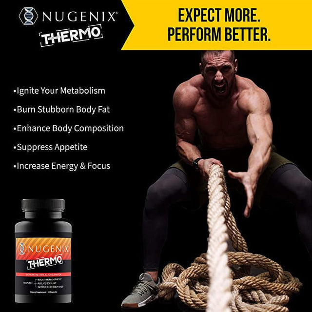 Nugenix Thermo Thermogenic Fat Burner Supplement Pills for Men Extreme Metabolic Accelerator 42 Capsules *EN