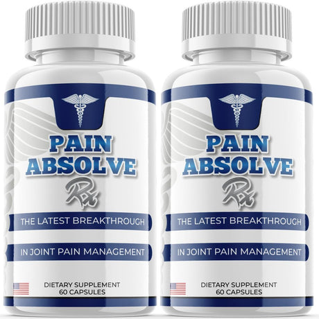 (2 Pack) Pain Absolve Rx - Dietary Supplement for Focus, Memory, Clarity, Energy, Improved Sleep, Calm and Relax Mind - Advanced Formula for Overall Wellness - 120 Capsules