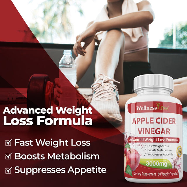 (3 Pack) Apple Cider Vinegar Capsules - Extra Strength 3000Mg - Apple Cider Vinegar Pills for Weight Loss, Blood Sugar, Detox & Digestion