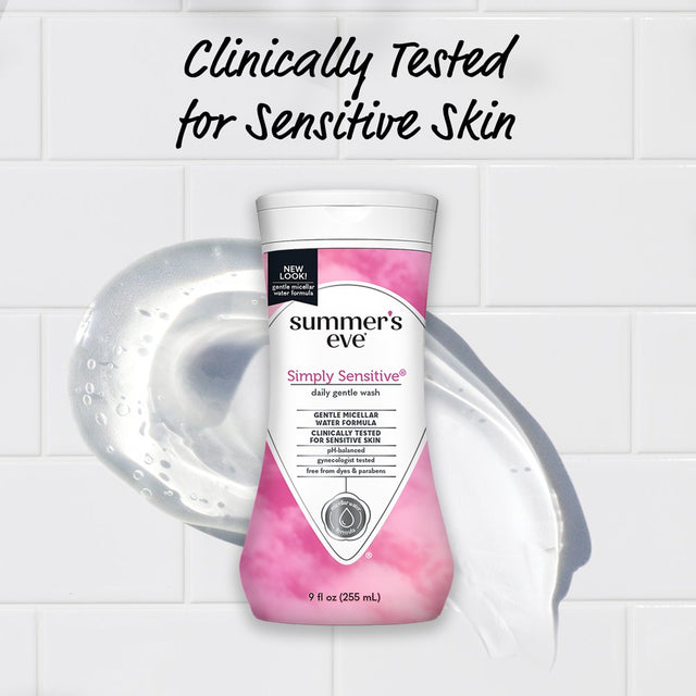 Summer’S Eve Simply Sensitive Daily Feminine Wash, Removes Odor, Ph Balanced, 9 Fl Oz