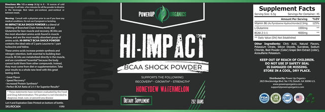 Hi-Impact BCAA Shock Powder (Waterlemon)