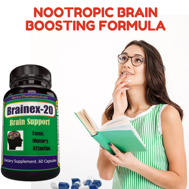 Brain Booster Vitamins for Men & Women, Support Memory and Focus - Improve Brain Focus, Clarity & Memory Supplements for Seniors & Adults, Energy & Mood Booster 60 Count