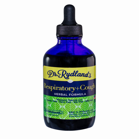 Dr. Rydland'S Liquid Herbal Formulas - Respiratory & Cough | Relieves Common Cold, Influenza, Bronchitis | 4Oz in Glass Bottle