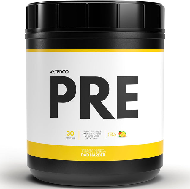 Pre Workout Powder - All Natural Preworkout for Men, Zero Artificial Sweeteners - BCAA, Creatine, Beta Alanine, L-Citrulline - 30 Full Servings (Citrulicious)