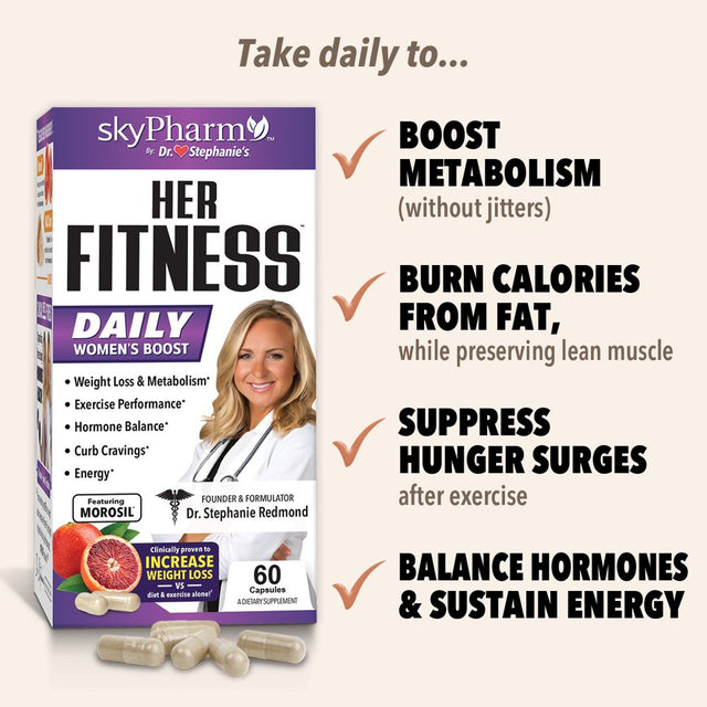 Skypharm Her Fitness - Daily Women’S Boost for Weight Management & Exercise Support - Promotes Hormone Balance