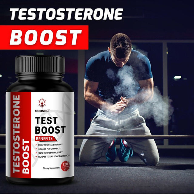 SOOMIIG Test Boost Supplement Supports Muscle Building, Testosterone Booster for Men