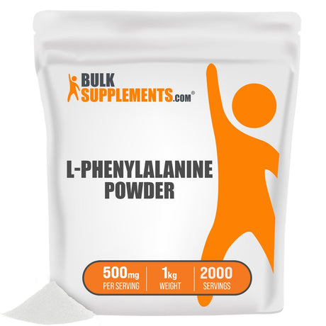 Bulksupplements.Com L-Phenylalanine Powder - Brain Supplements for Memory and Focus - Mood Boosting Supplement - DLPA Supplements (1 Kilogram)