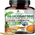 Glucosamine Chondroitin MSM Complex - Joint Support Supplement Turmeric & Boswellia, Triple Strength Glucosamine Capsules - Support for Joint Health & Mobility with Quercetin Bromelain - 240 Capsules